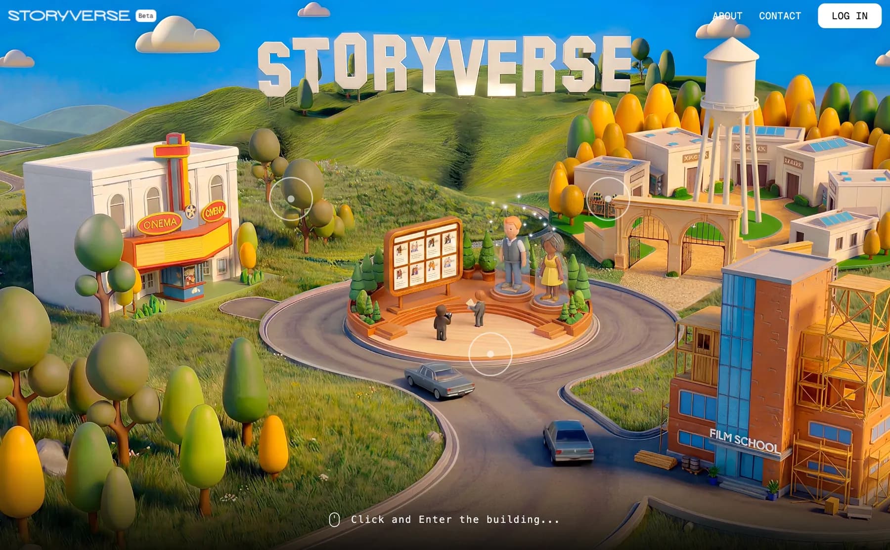 An explorable cinematic world from an earlier public Storyverse consumer experience